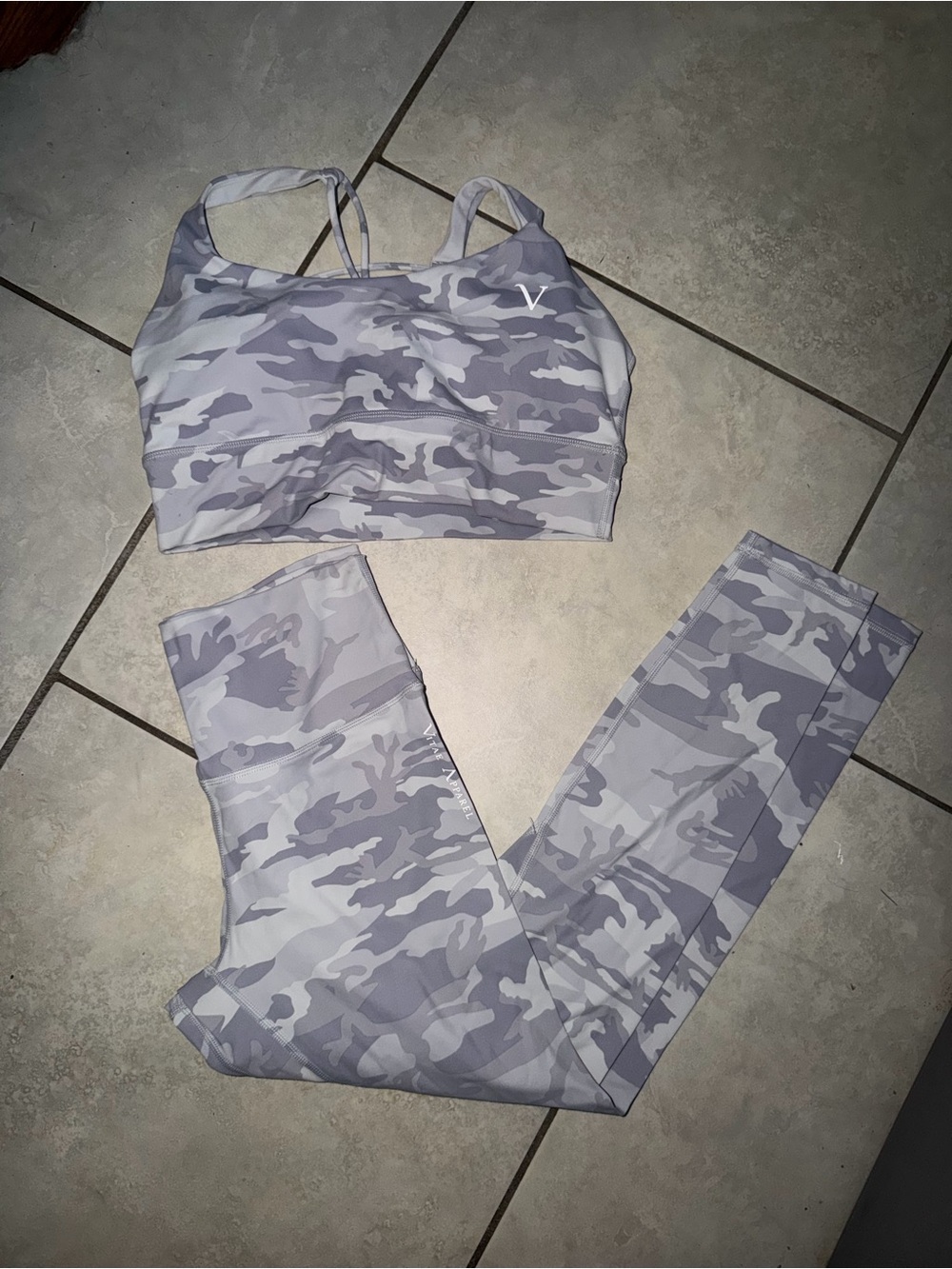Gray Camo Activewear Set - Size 10